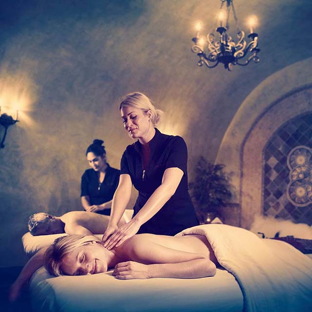 A couple receiving a luxurious massage